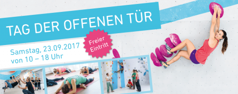 Am Samstag, den 23.9.17 ist Tag der offenen Tür in der Boulderwelt Regensburg