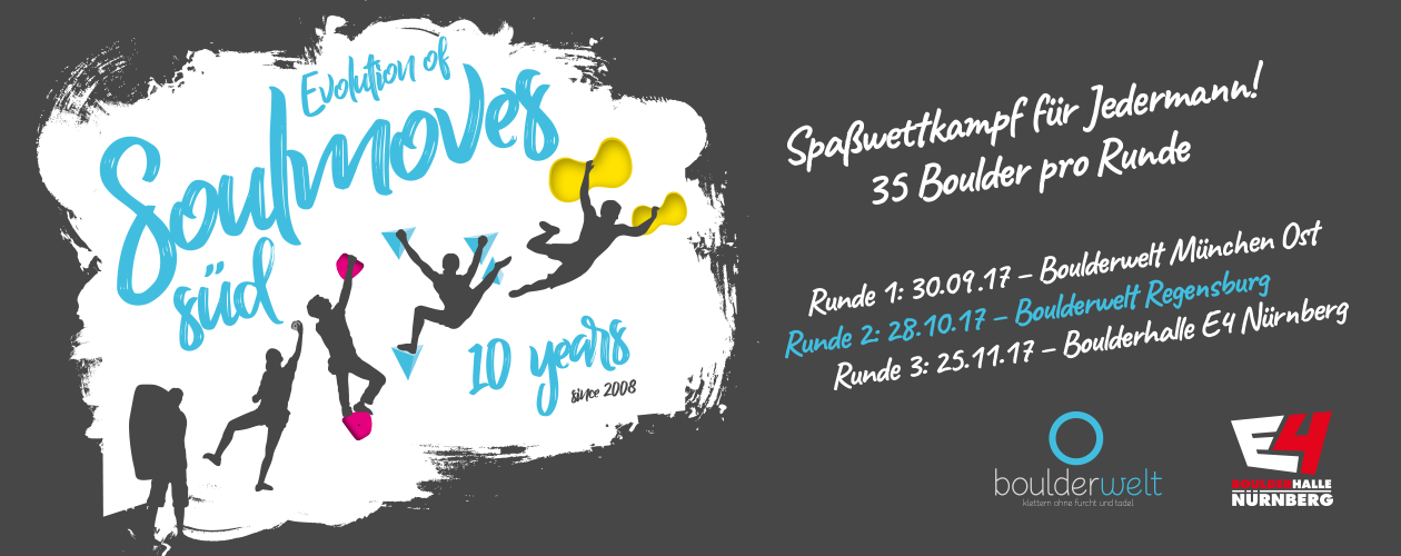 Soulmoves Süd 10 - Die zweite Runde in der Boulderwelt Regensburg am 28.10.2017