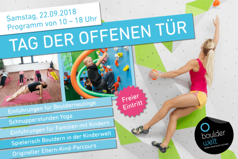 Tag der offenen Tür am 22.9.18 in der Boulderwelt Regensburg