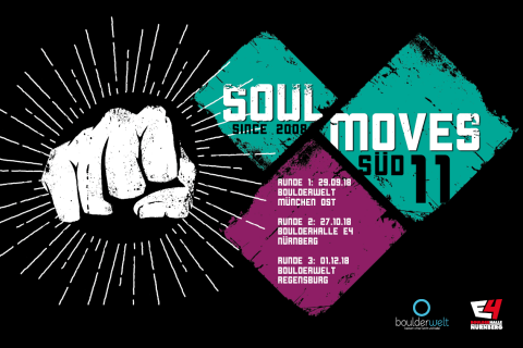Soulmoves Süd 11 startet in eine neue Runde Spaßwettkampf in der Boulderwelt München Ost, Boulderwelt Regensburg und Boulderhalle E4
