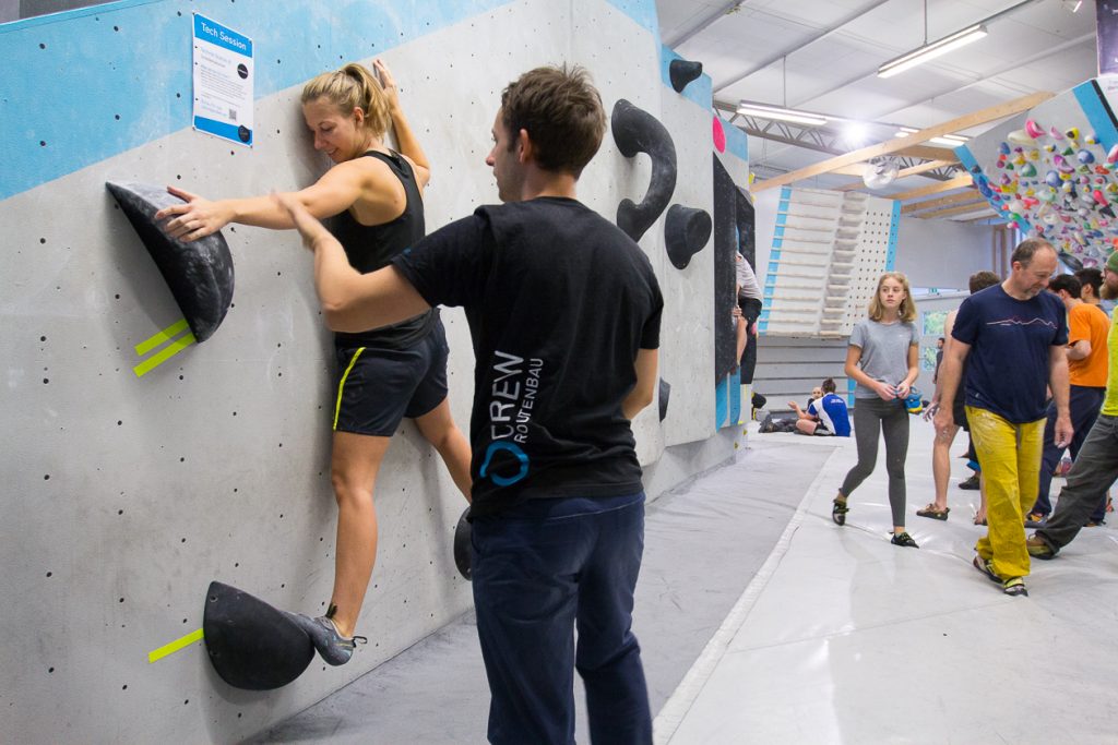 Eindrücke von der Tech Session in der Boulderwelt München Ost