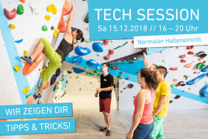 Erste Tech Session mit Stationen zu Bouldertechniken in der Boulderwelt Regensburg