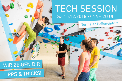 Erste Tech Session mit Stationen zu Bouldertechniken in der Boulderwelt Regensburg