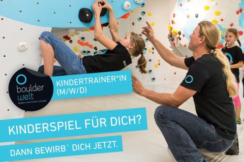 Die Boulderwelt Regensburg sucht Kindertrainer*innen!