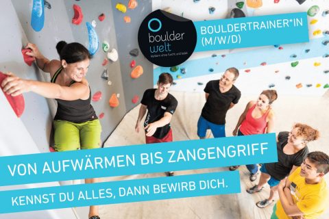 Die Boulderwelt Regensburg sucht Bouldertrainer
