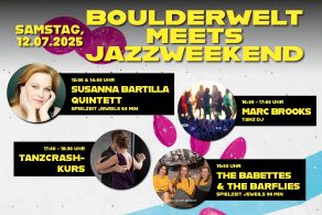 Jazzweekend geht bouldern am 12.07. in der Boulderwelt Regensburg