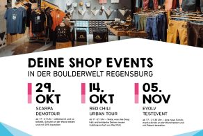 Unsere Shopevents in der Boulderwelt
