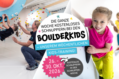 Bring Dein Kind völlig gratis zu den Boulderkids vorbei.